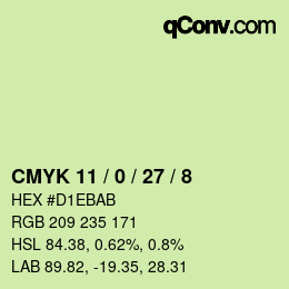 Color code: CMYK 11 / 0 / 27 / 8 | qconv.com