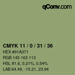 Color code: CMYK 11 / 0 / 31 / 36 | qconv.com
