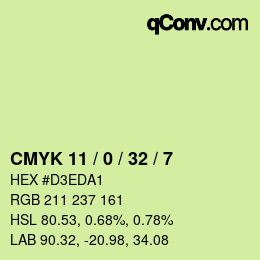 Color code: CMYK 11 / 0 / 32 / 7 | qconv.com