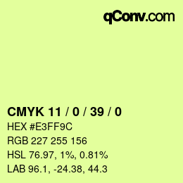 Color code: CMYK 11 / 0 / 39 / 0 | qconv.com