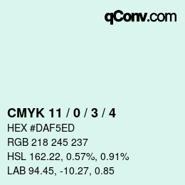 Color code: CMYK 11 / 0 / 3 / 4 | qconv.com
