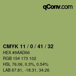 Color code: CMYK 11 / 0 / 41 / 32 | qconv.com