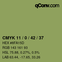 カラーコード: CMYK 11 / 0 / 42 / 37 | qconv.com