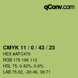 Color code: CMYK 11 / 0 / 43 / 23 | qconv.com