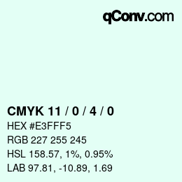 Color code: CMYK 11 / 0 / 4 / 0 | qconv.com