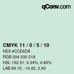 Color code: CMYK 11 / 0 / 5 / 10 | qconv.com