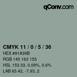 颜色代码: CMYK 11 / 0 / 5 / 36 | qconv.com