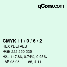Color code: CMYK 11 / 0 / 6 / 2 | qconv.com