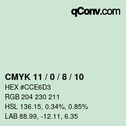 颜色代码: CMYK 11 / 0 / 8 / 10 | qconv.com