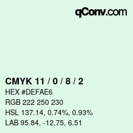 Color code: CMYK 11 / 0 / 8 / 2 | qconv.com