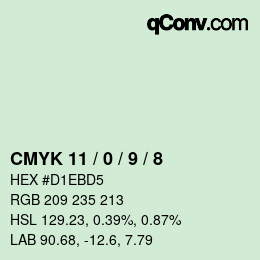 Color code: CMYK 11 / 0 / 9 / 8 | qconv.com