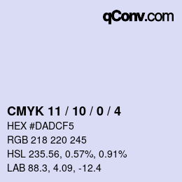 Color code: CMYK 11 / 10 / 0 / 4 | qconv.com
