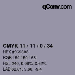 Color code: CMYK 11 / 11 / 0 / 34 | qconv.com