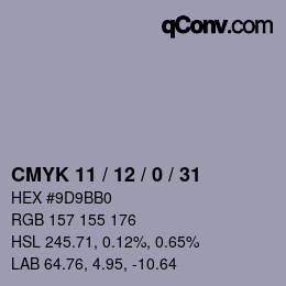 Color code: CMYK 11 / 12 / 0 / 31 | qconv.com