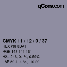 Color code: CMYK 11 / 12 / 0 / 37 | qconv.com