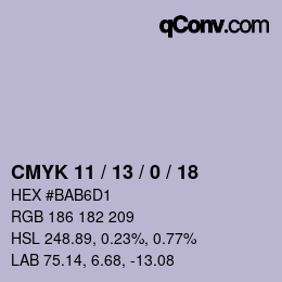 Color code: CMYK 11 / 13 / 0 / 18 | qconv.com