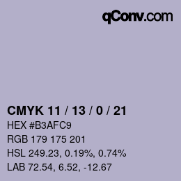 Color code: CMYK 11 / 13 / 0 / 21 | qconv.com