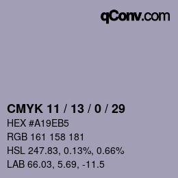 Color code: CMYK 11 / 13 / 0 / 29 | qconv.com