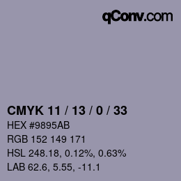 Color code: CMYK 11 / 13 / 0 / 33 | qconv.com