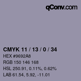 Color code: CMYK 11 / 13 / 0 / 34 | qconv.com