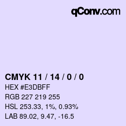 Color code: CMYK 11 / 14 / 0 / 0 | qconv.com