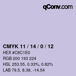 Color code: CMYK 11 / 14 / 0 / 12 | qconv.com