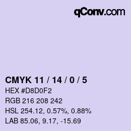 Color code: CMYK 11 / 14 / 0 / 5 | qconv.com