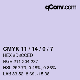 Color code: CMYK 11 / 14 / 0 / 7 | qconv.com