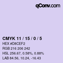 Color code: CMYK 11 / 15 / 0 / 5 | qconv.com