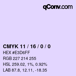 Color code: CMYK 11 / 16 / 0 / 0 | qconv.com