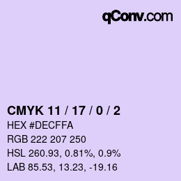 Color code: CMYK 11 / 17 / 0 / 2 | qconv.com
