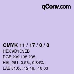 Color code: CMYK 11 / 17 / 0 / 8 | qconv.com