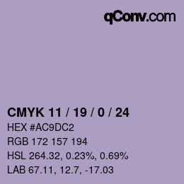 Color code: CMYK 11 / 19 / 0 / 24 | qconv.com