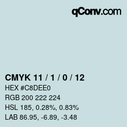 カラーコード: CMYK 11 / 1 / 0 / 12 | qconv.com