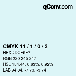 カラーコード: CMYK 11 / 1 / 0 / 3 | qconv.com