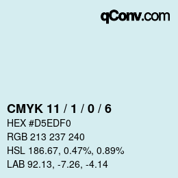 Color code: CMYK 11 / 1 / 0 / 6 | qconv.com