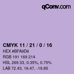 Color code: CMYK 11 / 21 / 0 / 16 | qconv.com