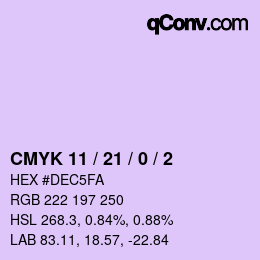 Color code: CMYK 11 / 21 / 0 / 2 | qconv.com