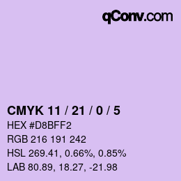 Color code: CMYK 11 / 21 / 0 / 5 | qconv.com