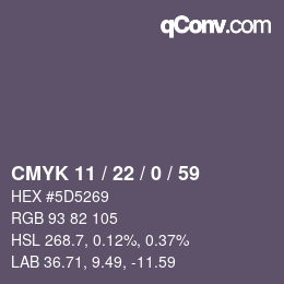 Código de color: CMYK 11 / 22 / 0 / 59 | qconv.com