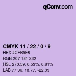 Color code: CMYK 11 / 22 / 0 / 9 | qconv.com