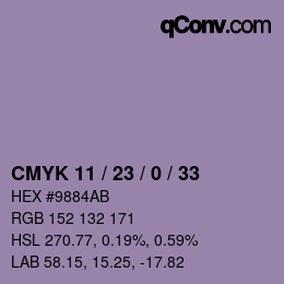 颜色代码: CMYK 11 / 23 / 0 / 33 | qconv.com