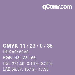 Color code: CMYK 11 / 23 / 0 / 35 | qconv.com