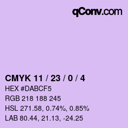 カラーコード: CMYK 11 / 23 / 0 / 4 | qconv.com