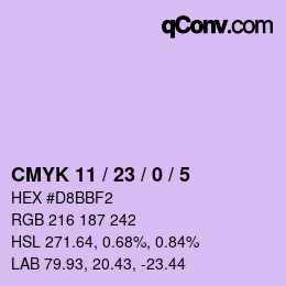 Color code: CMYK 11 / 23 / 0 / 5 | qconv.com