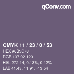カラーコード: CMYK 11 / 23 / 0 / 53 | qconv.com
