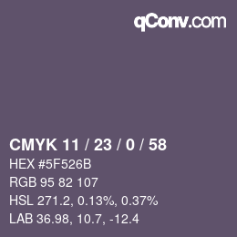 Color code: CMYK 11 / 23 / 0 / 58 | qconv.com