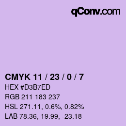 Farbcode: CMYK 11 / 23 / 0 / 7 | qconv.com