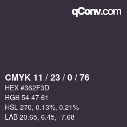 Color code: CMYK 11 / 23 / 0 / 76 | qconv.com