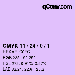 Color code: CMYK 11 / 24 / 0 / 1 | qconv.com